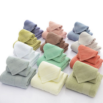 100% памучна кърпа за баня, абсорбираща кърпа за възрастни, плътен цвят, мек афинитет за измиване на лицето, ръчна кърпа за душ, кърпа за баня