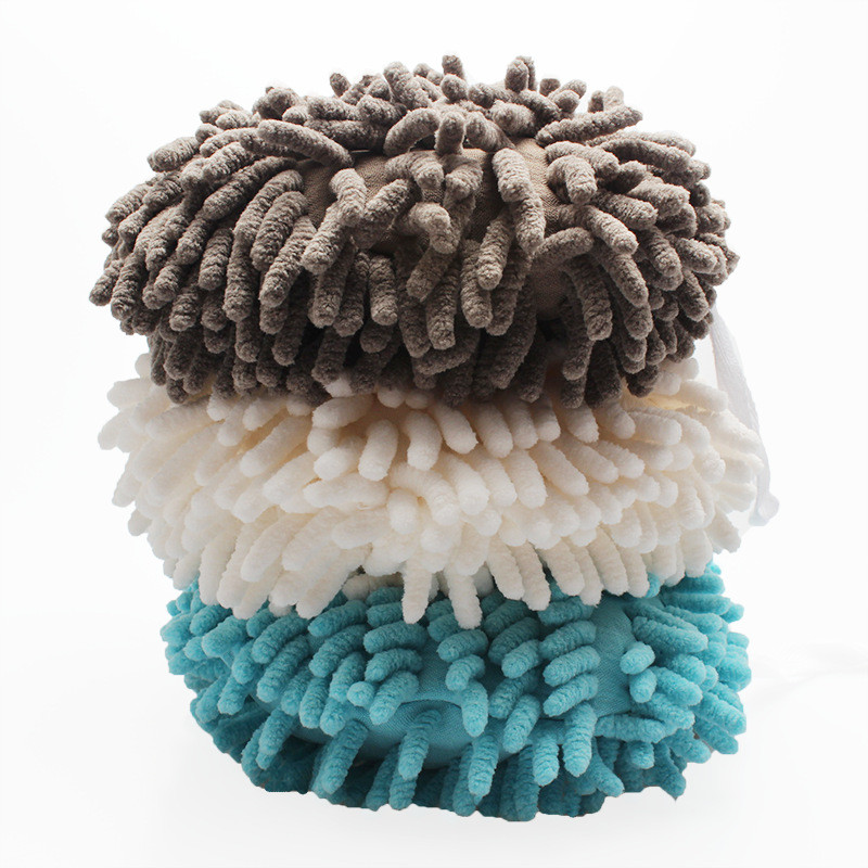 Minge pentru ștergerea mâinilor din chenille, cu uscare rapidă, prosop de mâini super microfibră pentru copii, pentru baie, bucătărie, la atingere moale, cu bucle de agățat