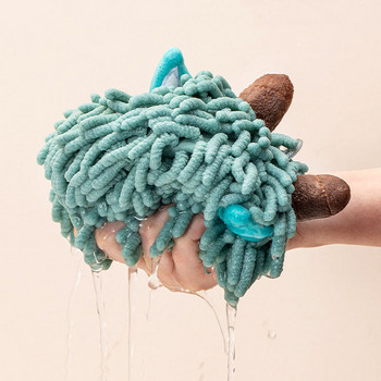 Χαριτωμένα ζώα σενίλ πετσέτες χεριών Σκουπίστε μπάλα πετσετών χεριών με κρεμαστούς βρόχους για μαλακές απορροφητικές πετσέτες μικροϊνών κουζίνας Quick Dry