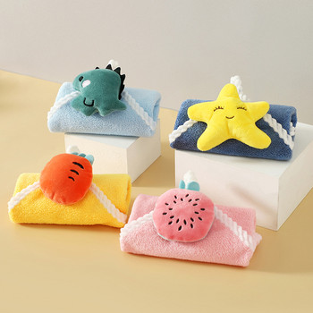 Гореща разпродажба за 2022 г. 1 пакет сладки микрофибърни кърпи за ръце Супер дебели детски анимационни абсорбиращи кърпи с животни Носна кърпа за къпане