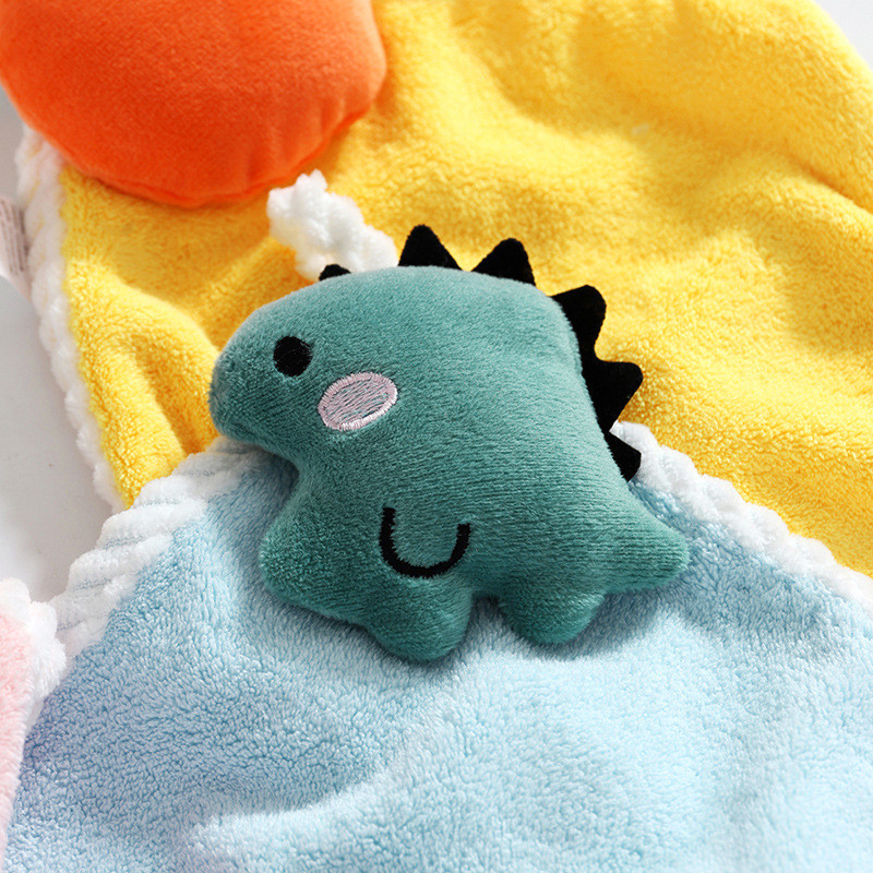 Karštas 2022 m. išpardavimas 1 pakelis mielų mikropluošto rankšluosčių Itin storų vaikų animacinių filmukų, sugeriančių gyvūnų rankšluosčių, maudymosi nosinaitėse