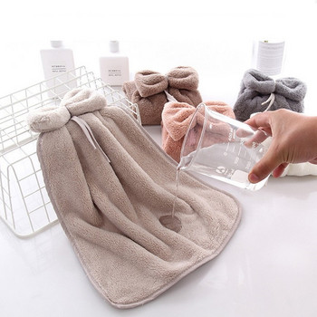Πετσέτα χεριών Οικιακός φιόγκος Τύπος κρεμαστός απορροφητικός πετσέτες κουζίνας Μαντήλι μονόχρωμο προμήθειες κουζίνας