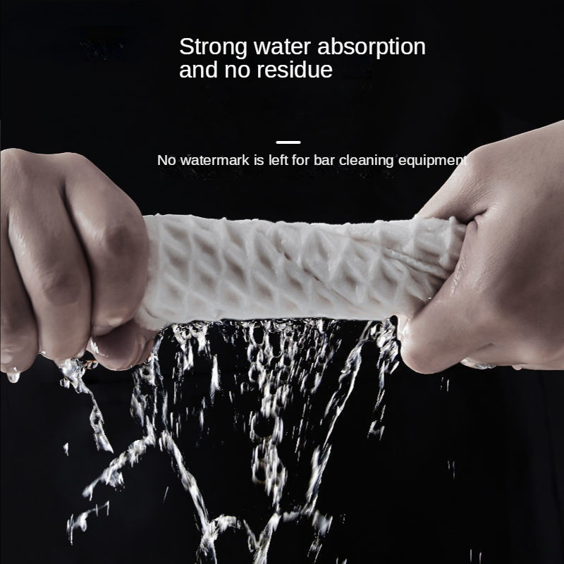 Barista Törölköző Tej Teabolt Kávéfőző Speciális rongy nedvszívó víz szösz nélkül tisztítókendő Fehér kis négyzet alakú törölköző
