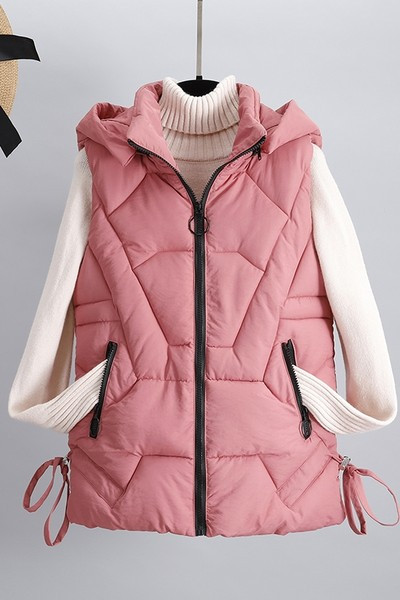 Moteriška liemenė su kaklaraiščiais ir kišene