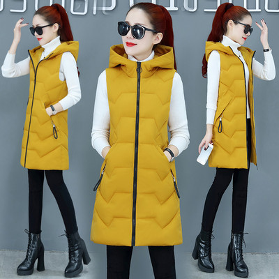 Naiste pikk vest - kapuutsi ja lukuga