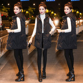 Vesta din bumbac cu gluga - lungime medie