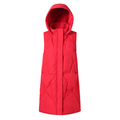 Vesta din bumbac cu gluga - lungime medie