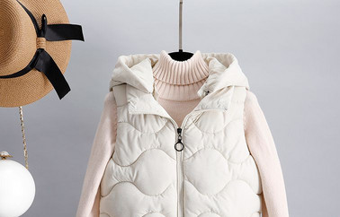 Ženski casual prsluk s džepom i kapuljačom