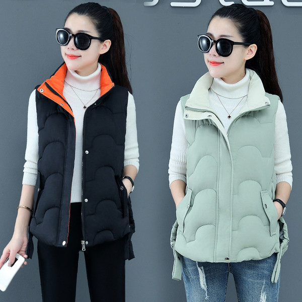 Ženski kratki prsluk s visokim ovratnikom