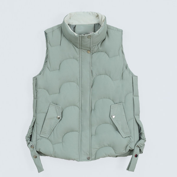 Ženski kratki prsluk s visokim ovratnikom