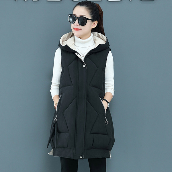 Stora rudens-žiemos liemenė su gobtuvu įvairių spalvų