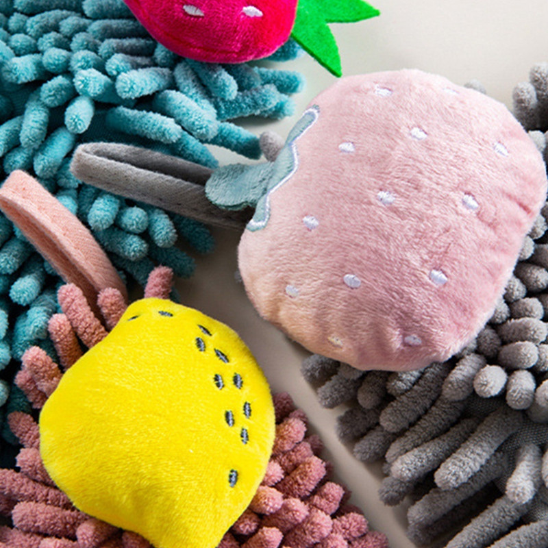 Šeniliniai minkšti rankšluosčiai Animacinių filmų vonios kambario virtuvės rankšluosčiai su pakabinamomis kilpomis Greitai džiūstantys Super sugeriantys mikropluošto šluostės