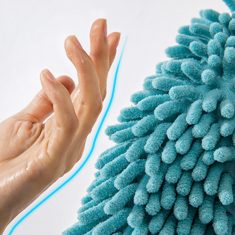 Šeniliniai minkšti rankšluosčiai Animacinių filmų vonios kambario virtuvės rankšluosčiai su pakabinamomis kilpomis Greitai džiūstantys Super sugeriantys mikropluošto šluostės