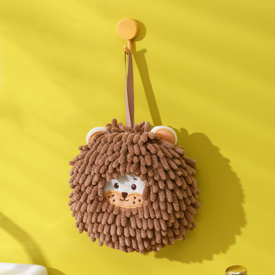 Szenilla Bena Lion kéztörlő konyhai fürdőszoba kéztörlő golyó akasztóhurkokkal Gyorsan száradó puha nedvszívó mikroszálas törölközők