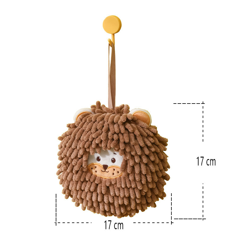 Chenille Bena Lion Rankšluosčiai Virtuvės Vonios Rankšluosčių Kamuolys Su Pakabinamomis Kilpelėmis Greitai džiūstantys Minkšti Sugeriantys Mikropluošto rankšluosčiai