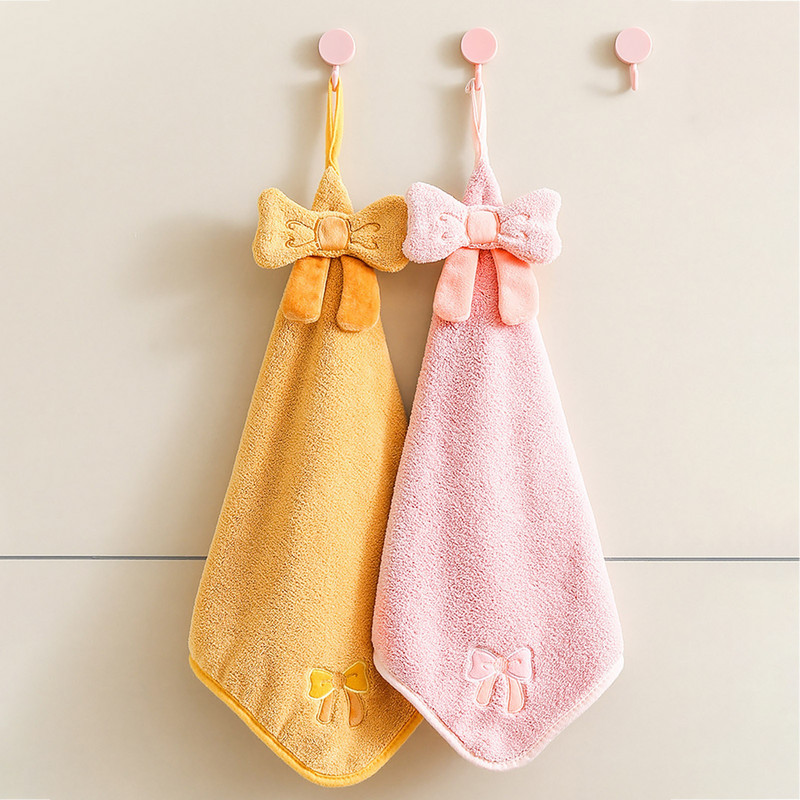 Ručnik od koraljnog baršuna za djecu Kuhinja Kupaonica Mekane omče za vješanje od mikrovlakana Brzo sušeće upijajuće krpe Kućni frotirni ručnici