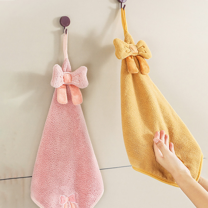 Ručnik od koraljnog baršuna za djecu Kuhinja Kupaonica Mekane omče za vješanje od mikrovlakana Brzo sušeće upijajuće krpe Kućni frotirni ručnici