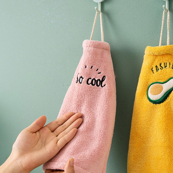 Мека кърпа за ръце в корейски стил, карикатура, носна кърпа за бродерия за домакински стени, кухненски принадлежности за баня
