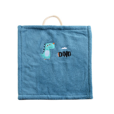 Minkšta korėjietiško stiliaus rankšluostė su animacinių filmų siuvinėjimu, skirta buitinėms prie sienos tvirtinamoms vonios virtuvės reikmenims