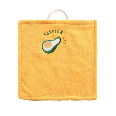 Minkšta korėjietiško stiliaus rankšluostė su animacinių filmų siuvinėjimu, skirta buitinėms prie sienos tvirtinamoms vonios virtuvės reikmenims