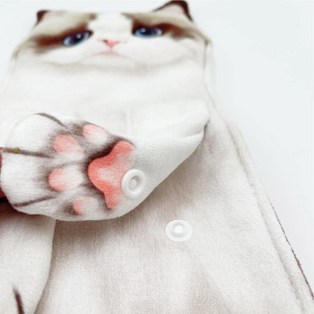 Меки котешки кърпи за ръце Декоративни кърпи за баня във формата на котка за любителите на котки Подаръци Издръжливи удобни абсорбиращи кърпи