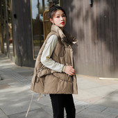 Női mellény széles modell fűzővel és zsebbel