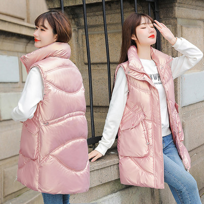 Vesta de dama model nou cu lungime medie si guler inalt