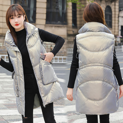 Vesta de dama model nou cu lungime medie si guler inalt