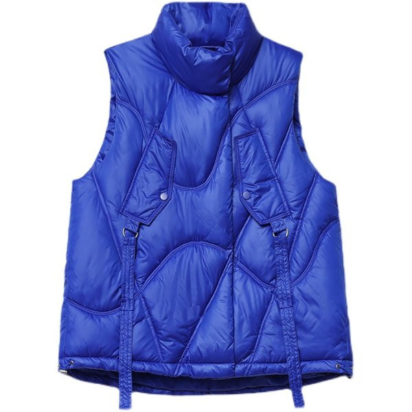 Ženski jesensko-zimski prsluk slobodnog uzorka s džepom i patentnim zatvaračem