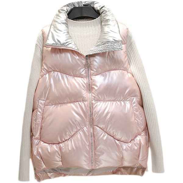 Rudens-žiemos moteriška liemenė - su užtrauktuku