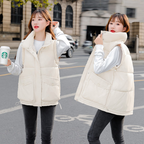 Vesta casual dama cu guler inalt si buzunar