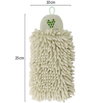 Шенилни меки кърпи за ръце Домашна супер абсорбираща екологична кърпа за избърсване с халки за окачване Кухня Аксесоари за баня