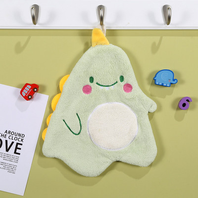 Animacinių filmų gyvūno formos rankšluostis vaikams Aukštos kokybės koralinis aksominis virtuvės vonios kambario sugeriamieji valymo rankšluosčiai indams