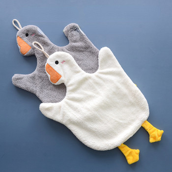 Дизайнерска шикозна кърпа за къпане Сладка анимационна абсорбираща кърпа за ръце Непролипваща Висяща кърпа за изтриване на патица Меки детски кърпи за ръце