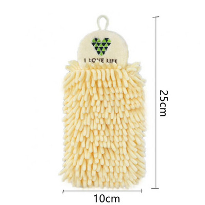 Šenilinis rankšluostis su virvele Greitai džiūstantis minkštas sugeriantis mikropluošto rankšluostis Super sugeriantis, patogus šluostyti audinys virtuvės rankšluostis