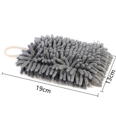 Šenilinis rankšluostis su virvele Greitai džiūstantis minkštas sugeriantis mikropluošto rankšluostis Super sugeriantis, patogus šluostyti audinys virtuvės rankšluostis