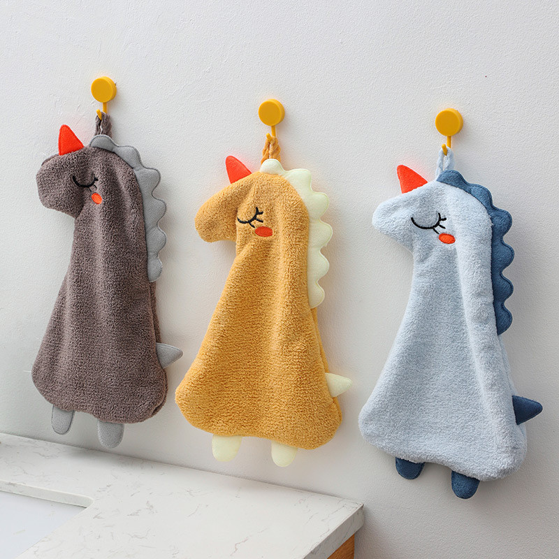 Animacinių filmų dvisluoksnis rankšluostis sutirštintas koralinis aksominis sugeriantis greitai džiūstantis odai tinkamas nosinė virtuvės vonios rankšluosčiai