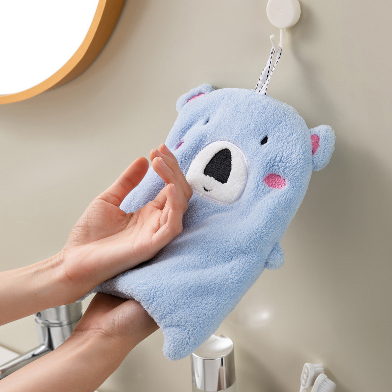 Animacinių filmų gyvūnų rankšluostis Panda Koala vaiko kilpiniai rankšluosčiai Namų sugerianti indų šluostė virtuvės vonios skudurėlis su pakabinimo kilpomis