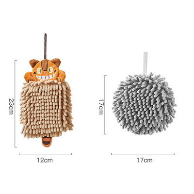 Cartoon Animal zsenília kéztörlő konyhai fürdőszobába szuper puha nedvszívó gyorsan száradó zsebkendő otthoni mikroszálas törölközők