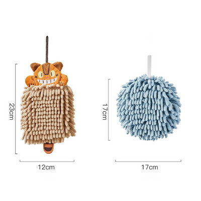 Cartoon Animal zsenília kéztörlő konyhai fürdőszobába szuper puha nedvszívó gyorsan száradó zsebkendő otthoni mikroszálas törölközők