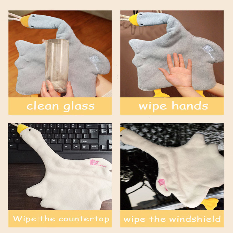 toalla de cocina Prosoape de rață de mână Bucătărie Baie Uscare rapidă Moale absorbantă Copii Uscată de mâini Prosop moale la atingere Prosop de curățare a mâinilor