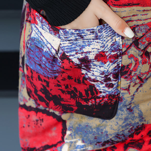 Ženski prsluk sa cvjetnim motivima i postavom