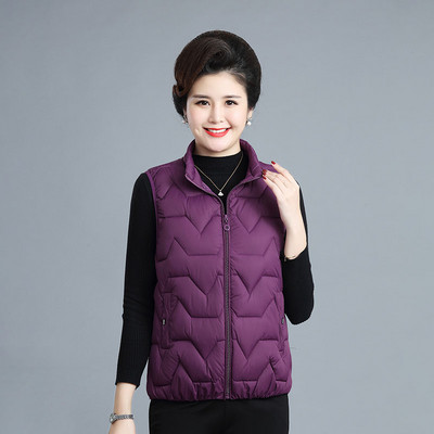 Moteriška trumpa švaraus dizaino liemenė su užtrauktuku