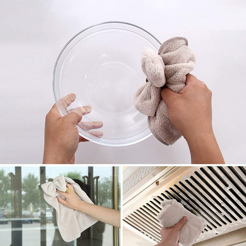 Mašnica Ručnik za ruke Tkanina od mikrovlakana Brzo sušeći Upijanje vode Suhi viseći Ručnik za pranje ruku Djeca Svakodnevna upotreba u kuhinji Kupaonica