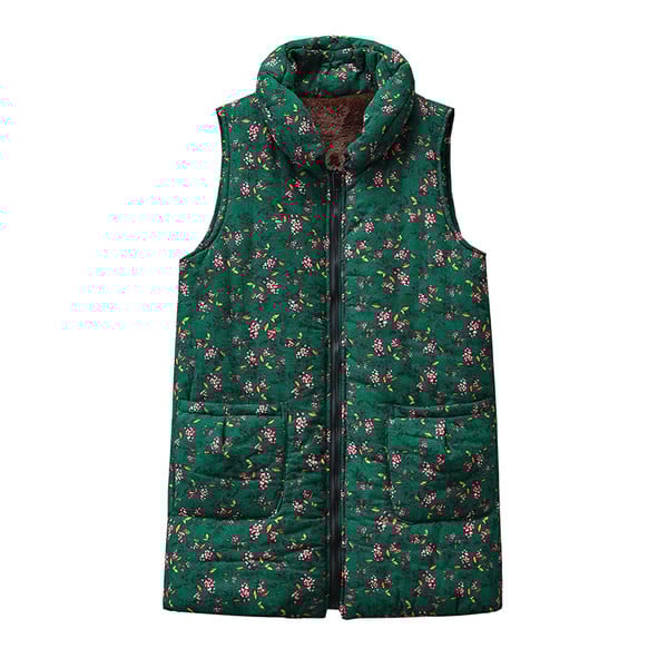 Vestă multicoloră cu fermoar pentru femei