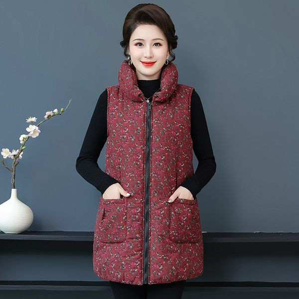 Vestă multicoloră cu fermoar pentru femei