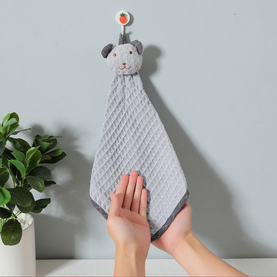 Hímzés aranyos rajzfilm maci baba kéztörlő függő fürdőlepedő gofri nedvszívó zsebkendő