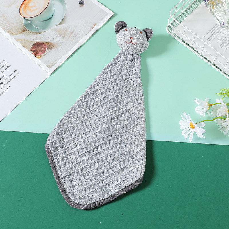 Hímzés aranyos rajzfilm maci baba kéztörlő függő fürdőlepedő gofri nedvszívó zsebkendő