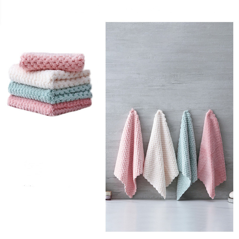 5 buc./lot nu se estompează prosop confort Prosop de vase lavetă de curățare umedă și uscată dublă pentru parbrizul mașinii de acasă Accesorii de bucătărie