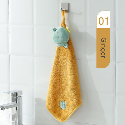 Coral Velvet Fructe drăguțe 35*52cm Prosoape moi de mână Prosoape absorbante pentru vase agățate Bucătărie Baie Ștergeți Accesorii pentru cârpă de curățare